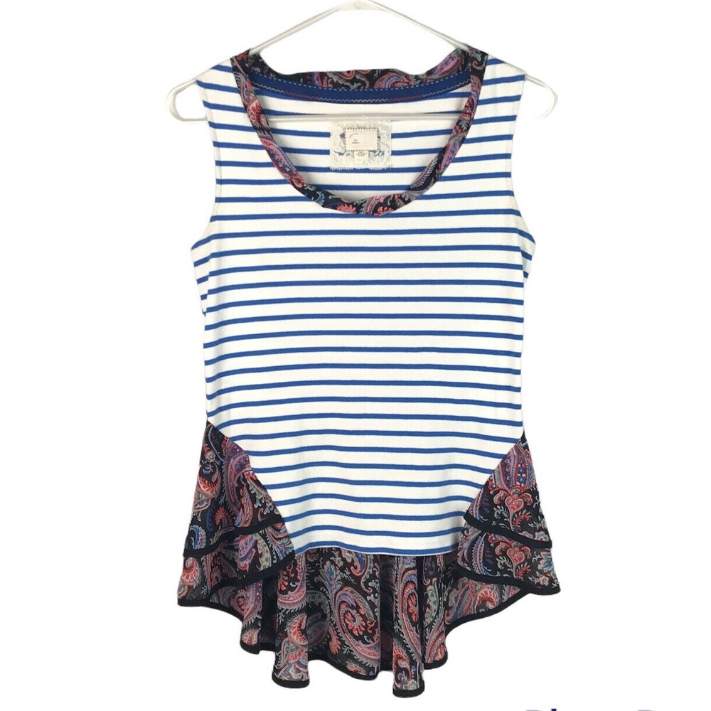 Anthropologie postcard women's tank top size xsmall